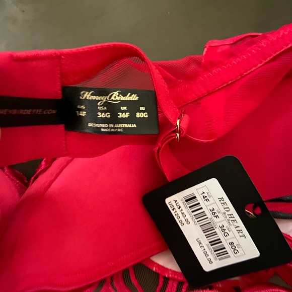 Honey Birdette Red Heart Bra - Picture 5 of 5